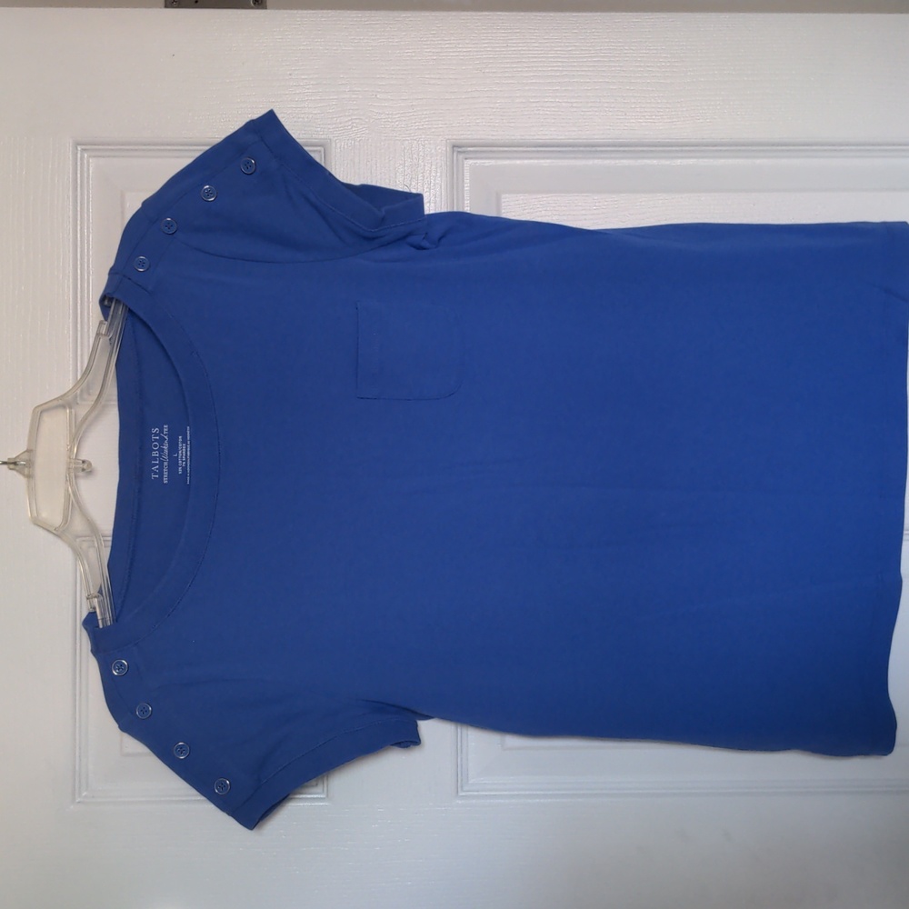 Talbots stretch weekend tee size large Blue
